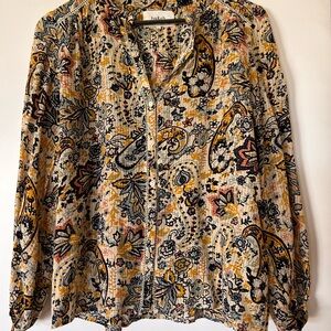 ba&sh Yellow Floral Paisley Blouse